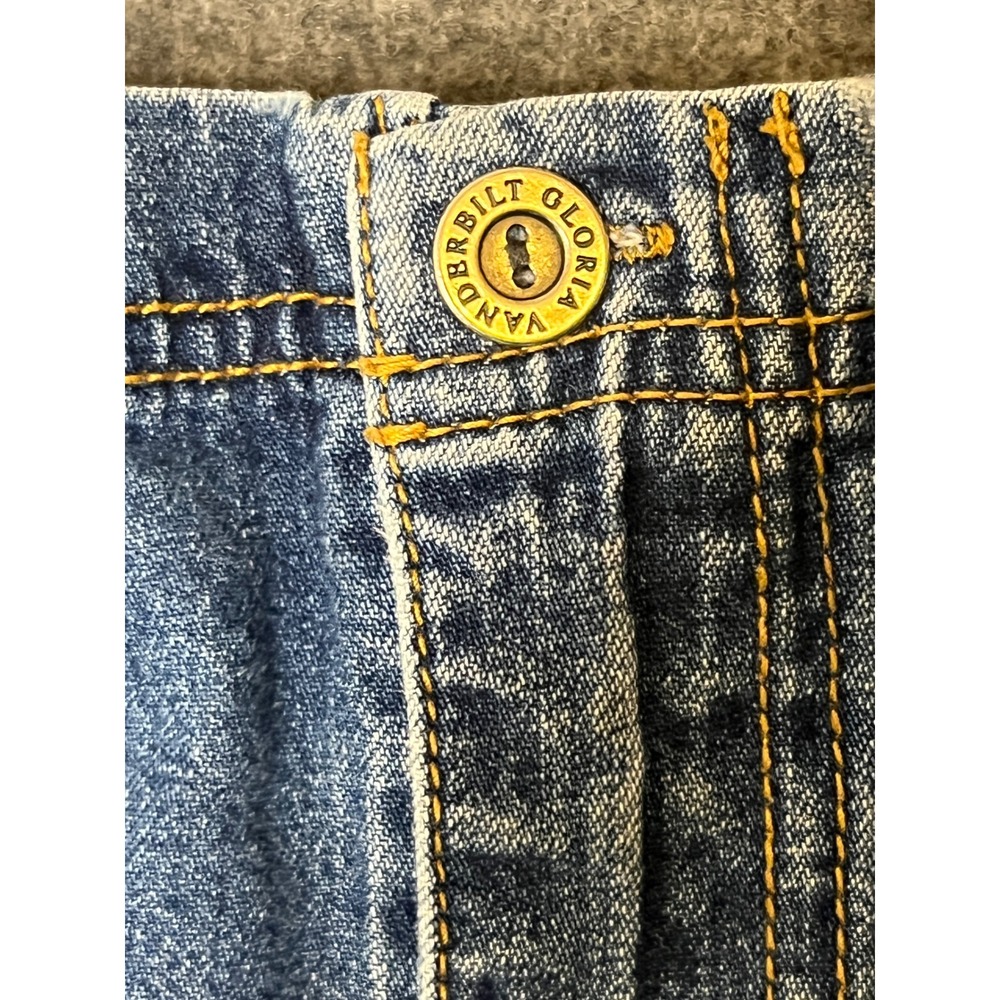 Vtg Gloria Vanderbilt 16W Blue Denim Maxi Skirt 90s‎ Prairie Cottagecore Modest - Picture 11 of 11